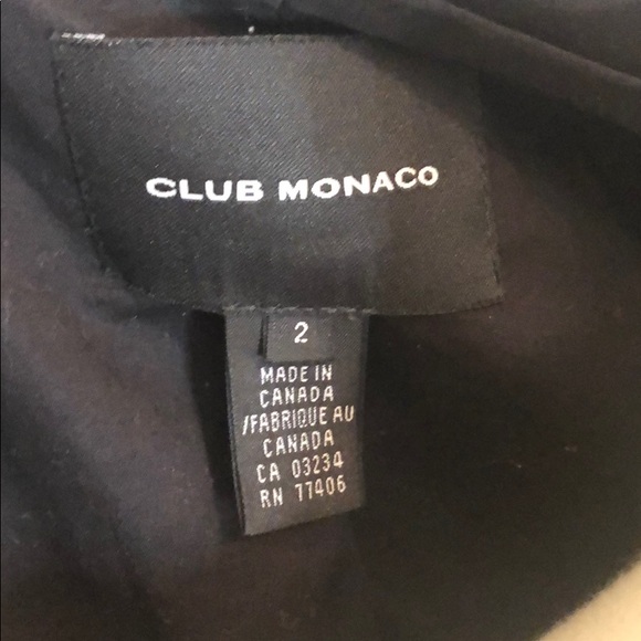 Club Monaco black 3/4 sleeve sateen blazer - Picture 7 of 8